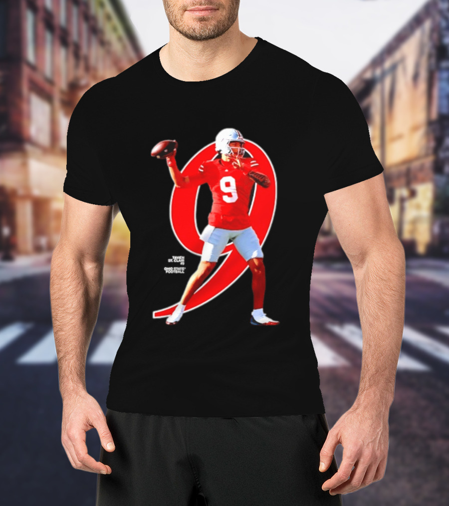 Ohio State Buckeyes Tavien St. Clair 9 NCAA Football Breakthrough Player T-Shirt