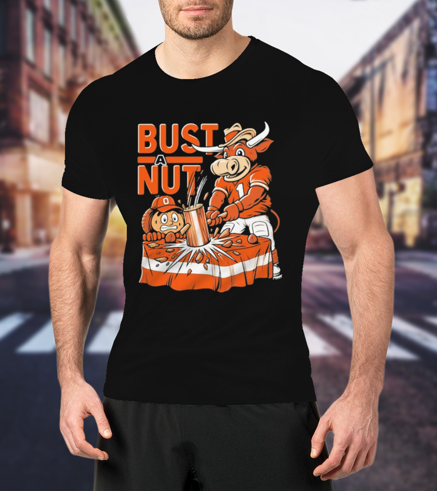 Bust A Nut Texas Football Bevo Beat Competition T-Shirt
