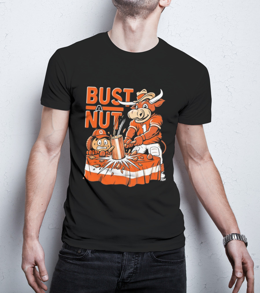 Bust A Nut Texas Football Bevo Beat Competition T-Shirt
