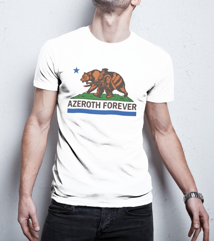 Azeroth Forever Smokey Bear Parody Walking Wilderness Hero T-Shirt