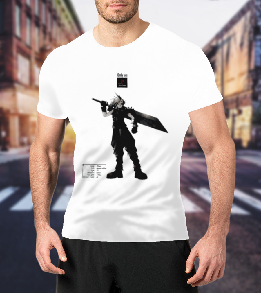 Cloud Strife Final Fantasy VII PlayStation T-Shirt