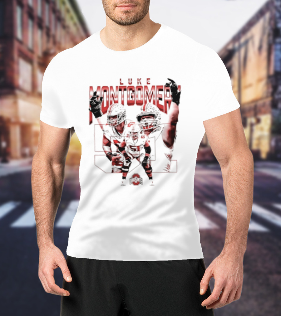 Luke Montgomery Ohio State Buckeyes 51 NCAA Football T-Shirt