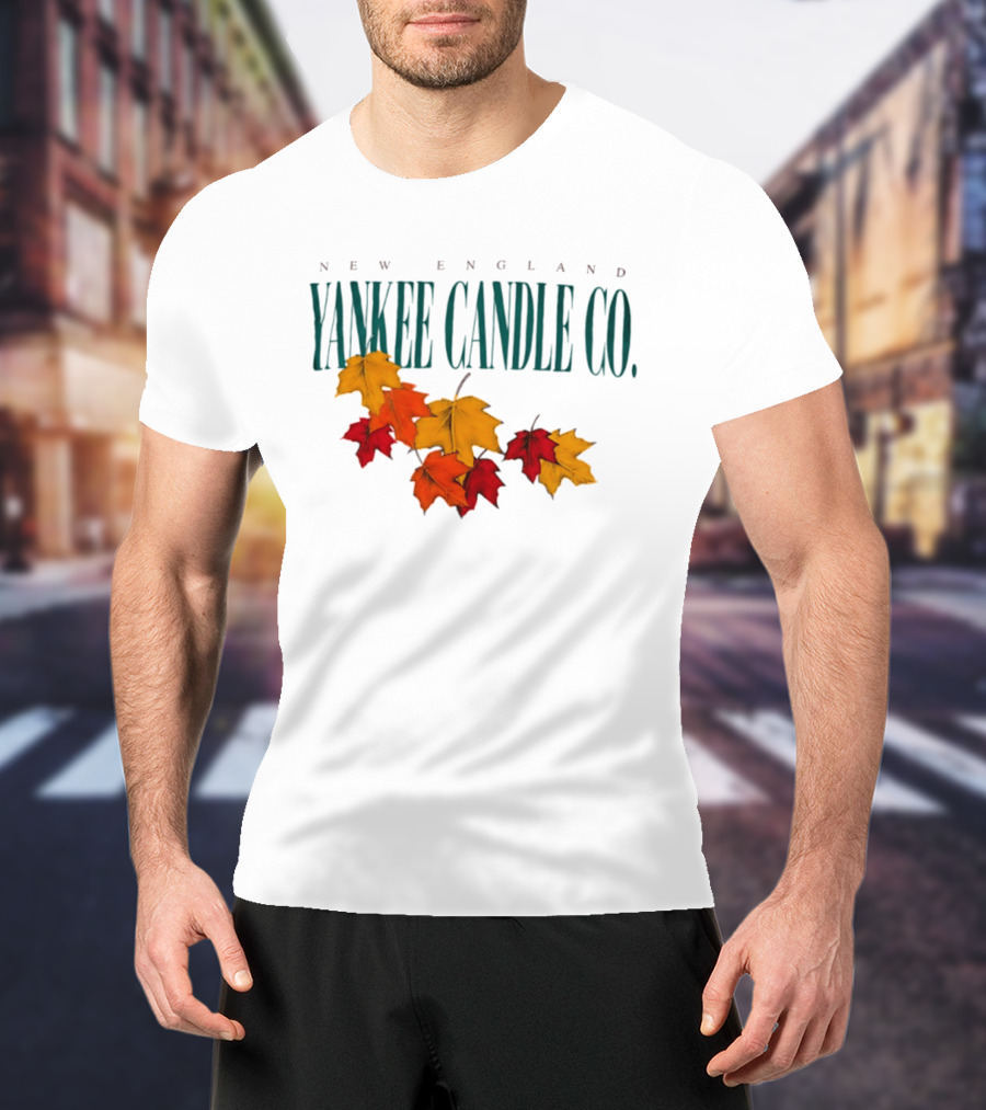 New England Yankee Candle Co Fall Leaves Autumn T-Shirt