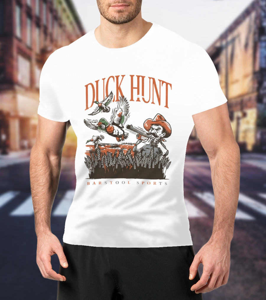 Duck Hunt Cowboy Oklahoma Cowboys Oregon Ducks Barstool Sports T-Shirt
