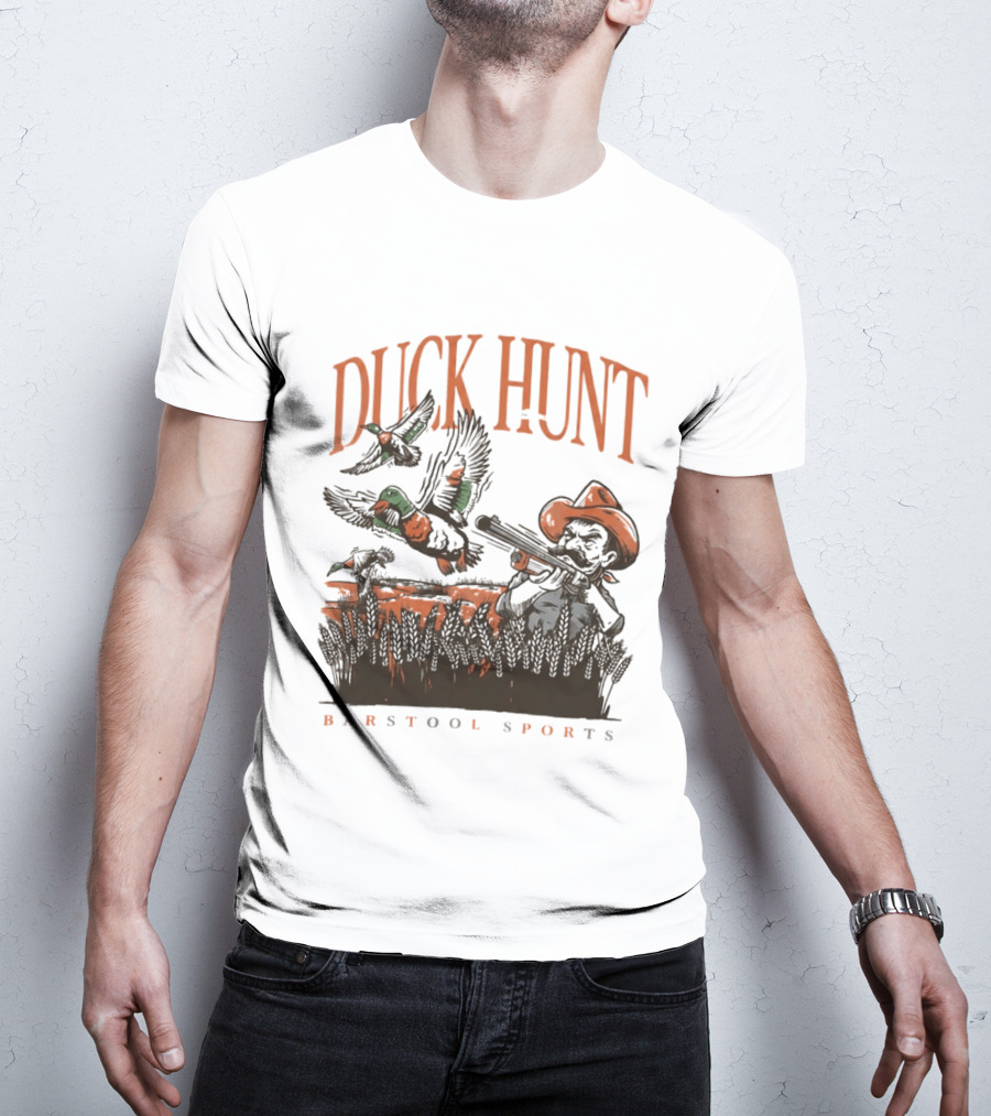 Duck Hunt Cowboy Oklahoma Cowboys Oregon Ducks Barstool Sports T-Shirt