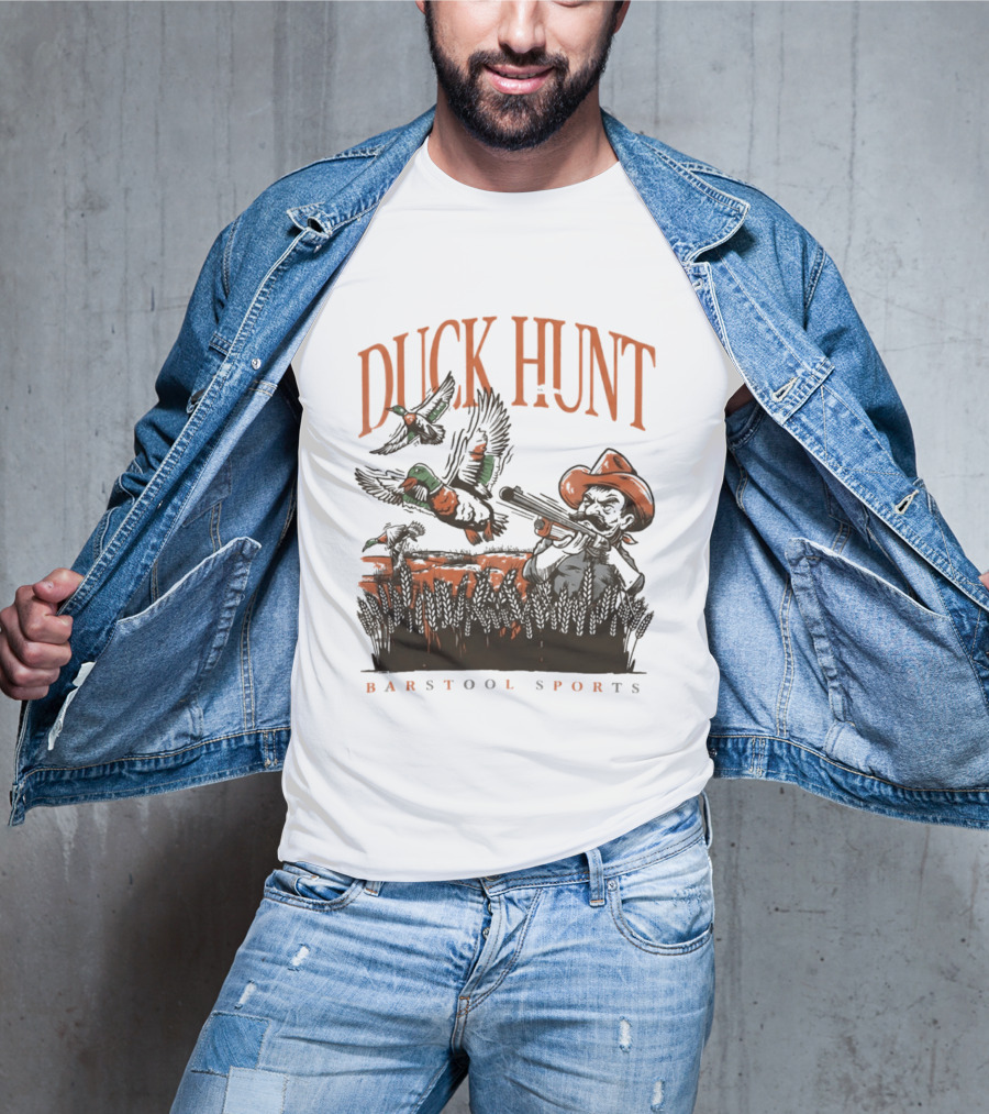 Duck Hunt Cowboy Oklahoma Cowboys Oregon Ducks Barstool Sports T-Shirt