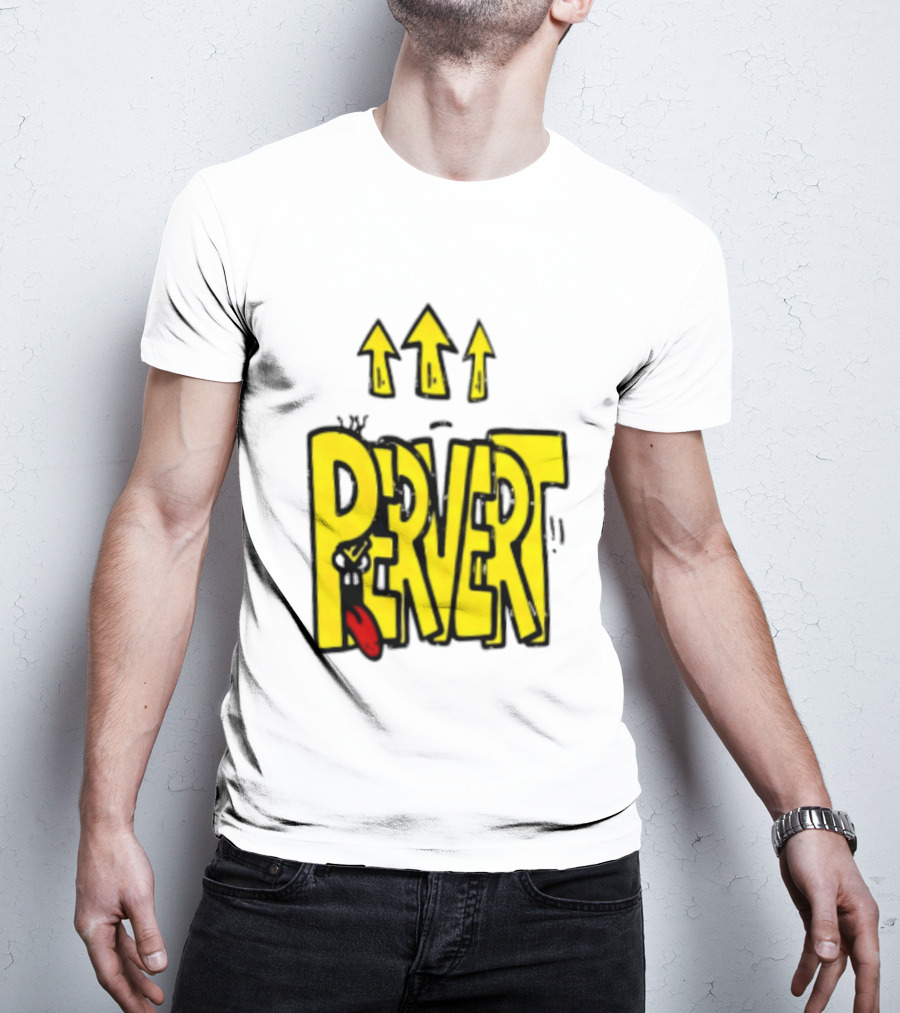 Pervert Urban Edgy Graffiti Arrows Tongue Streetwear T-Shirt
