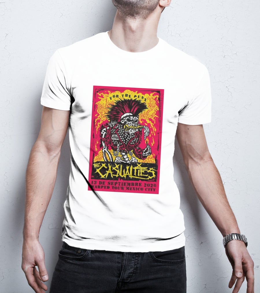 The Casualties Warped Tour Mexico City For The Punx 13 De Septiembre 2026 T-Shirt