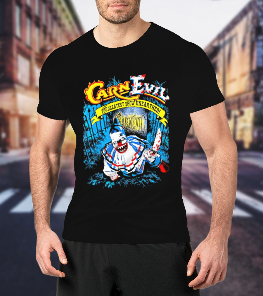 CarnEvil The Greatest Show Unearthed Creepy Clown Horror T-Shirt