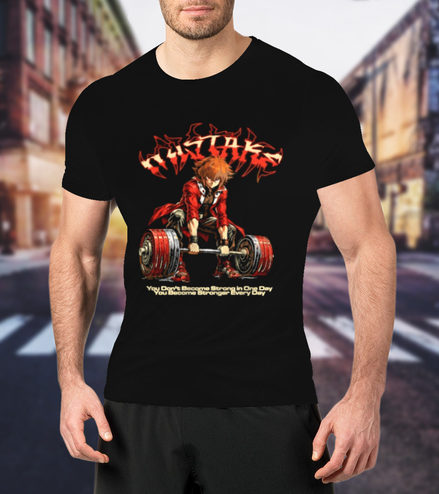 Jaden Yuki Yu Gi Oh Become Stronger Every Day Anime Weightlifting T-Shirt