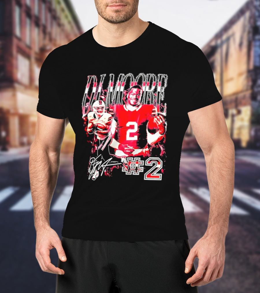 D. J. Moore #2 Buffalo Bills Football Player T-Shirt