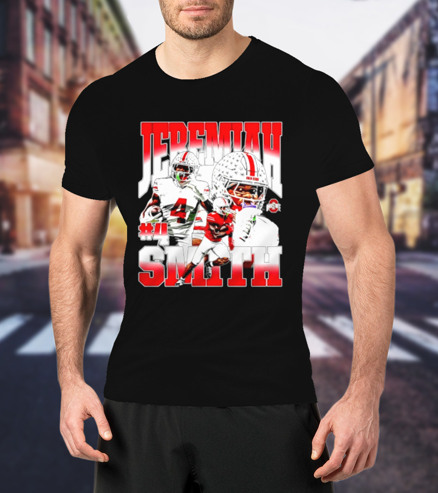 Jeremiah Smith Ohio State Buckeyes 4 NCAA Football Player T-Shirt