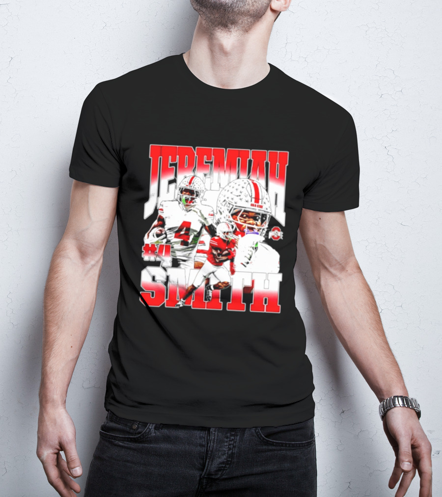 Jeremiah Smith Ohio State Buckeyes 4 NCAA Football Player T-Shirt