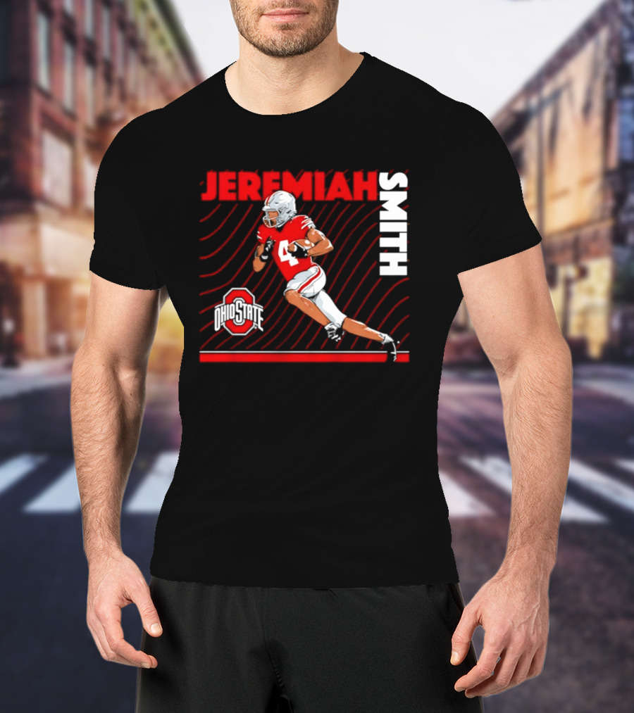 Jeremiah Smith Ohio State Buckeyes Neon Nights NCAA Football T-Shirt