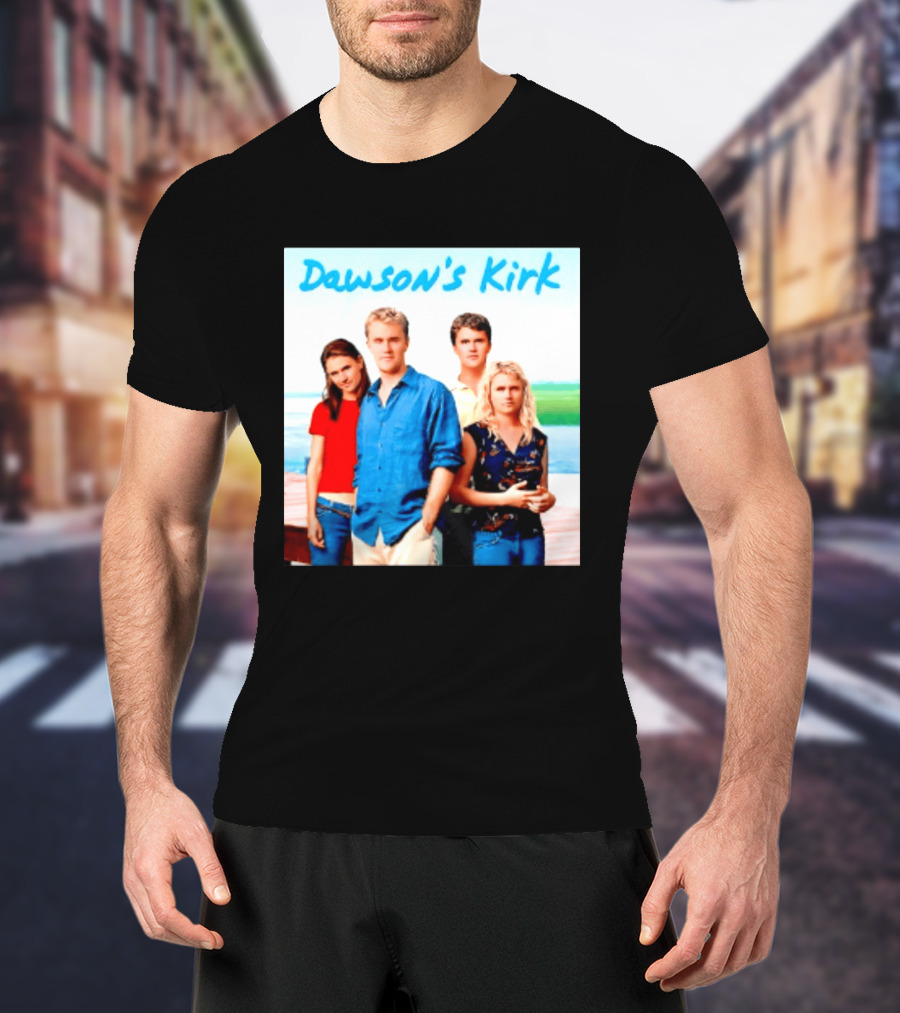 Dawson's Kirk 90s TV Cast Scenic Backdrop T-Shirt