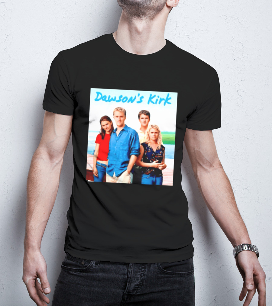 Dawson's Kirk 90s TV Cast Scenic Backdrop T-Shirt