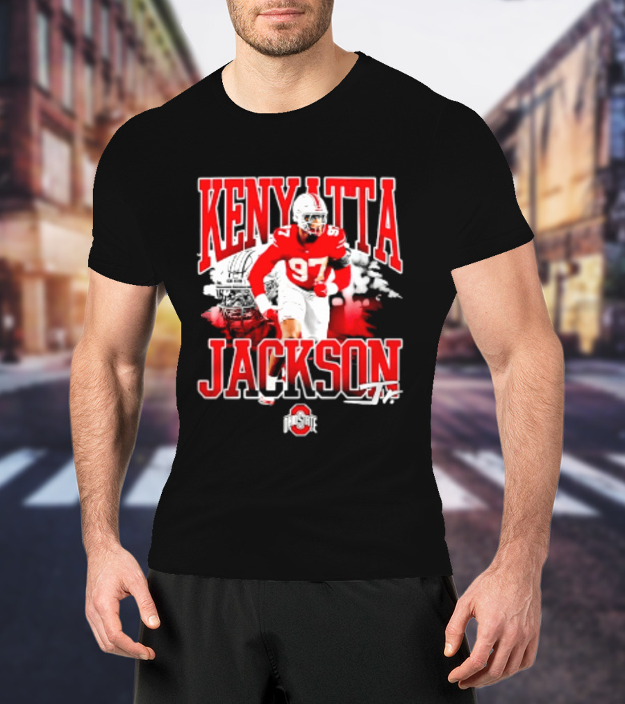 Kenyatta Jackson 97 Ohio State Buckeyes NCAA Football Player T-Shirt