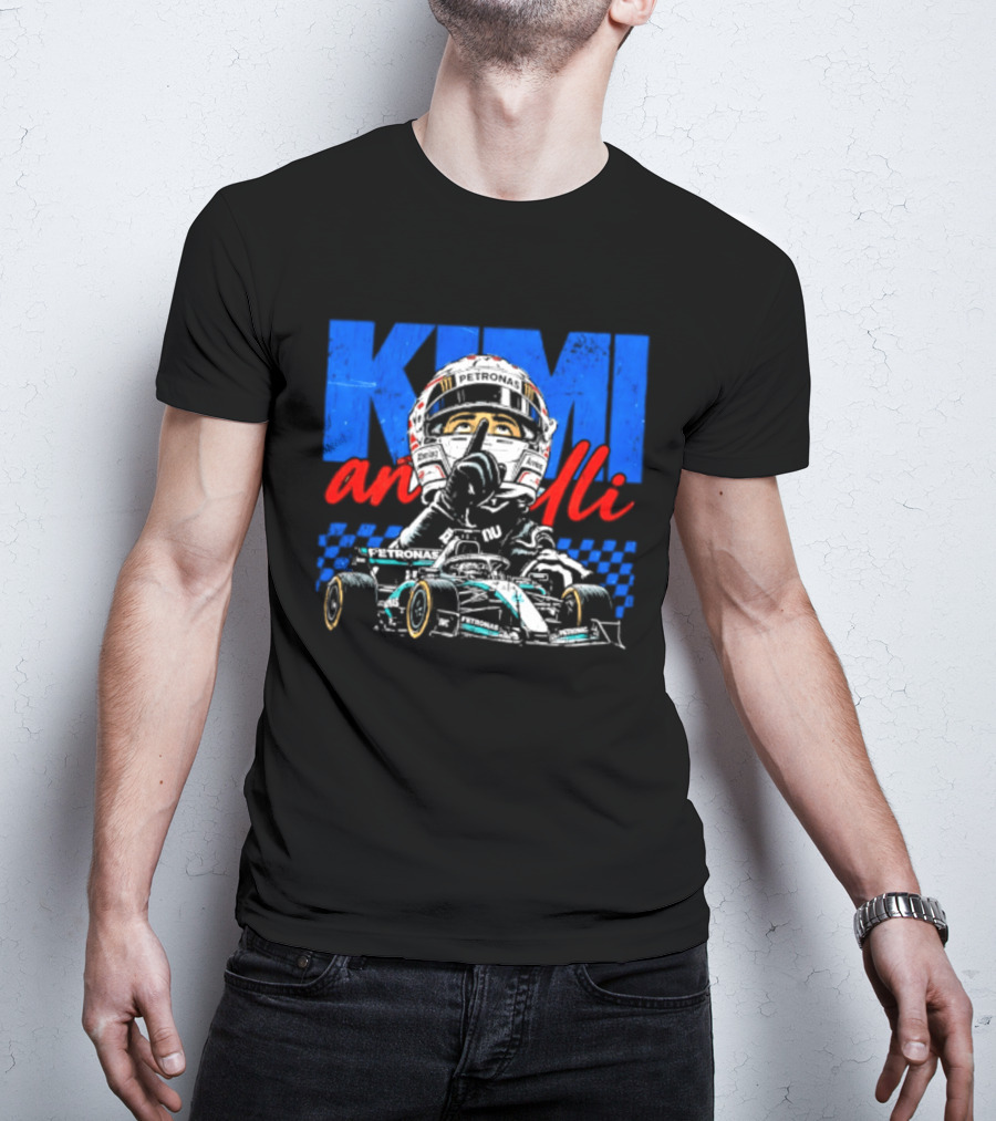 Kimi Antonelli F1 Racing Shhh Karting Racer Helmet T-Shirt