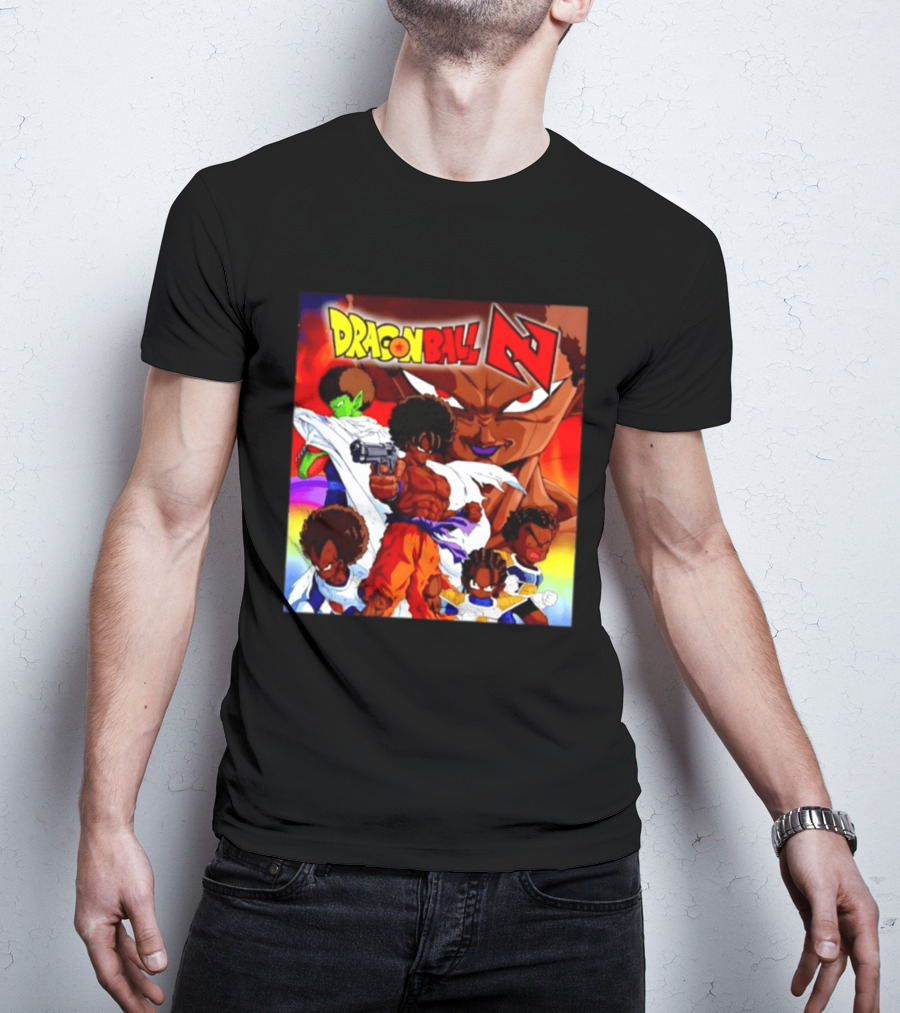 Dragon Ball Z Afro Characters Anime Goku Parody Fusion T-Shirt