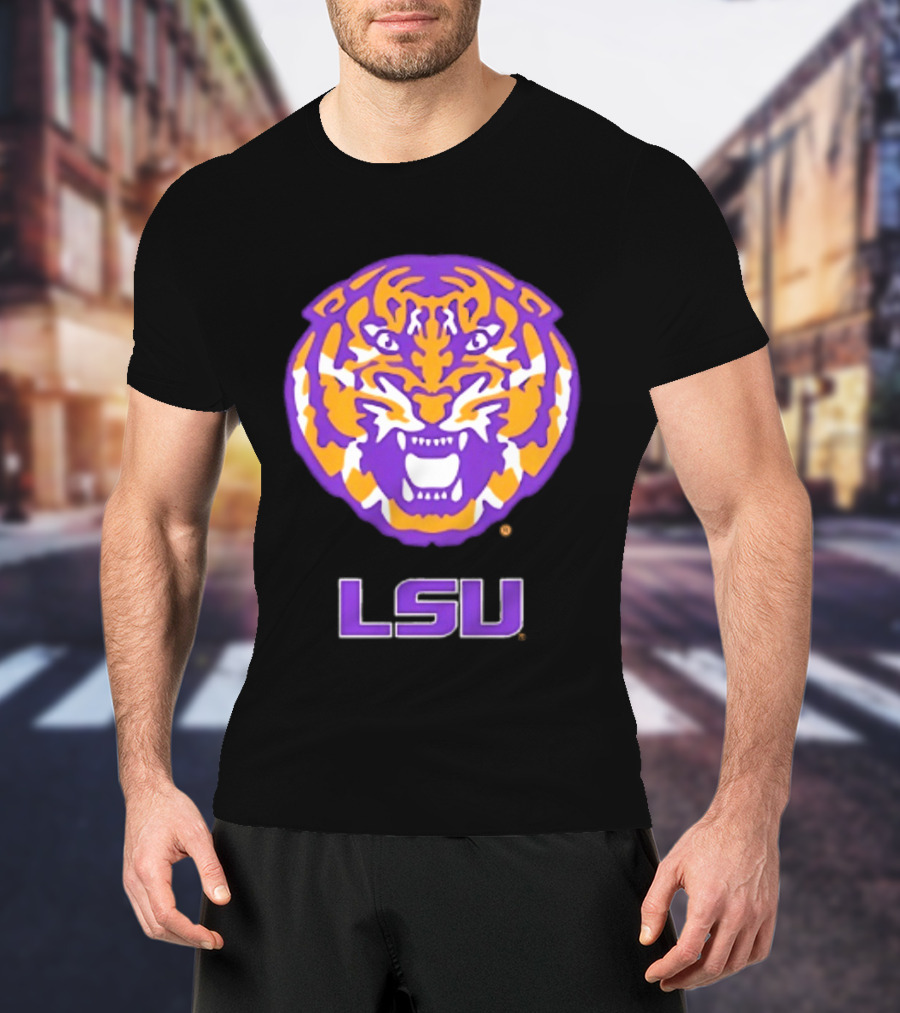 LSU Tigers NCAA Football Tiger Head T-Shirt