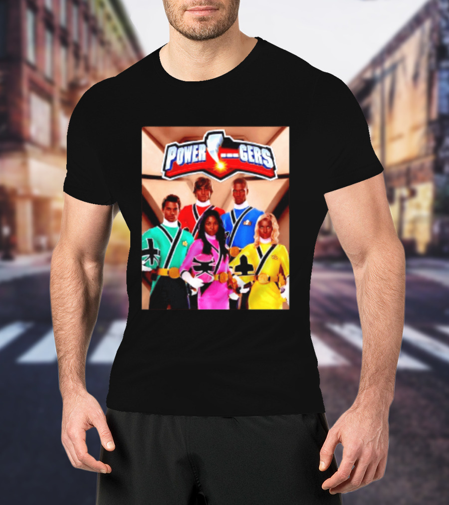 Power Rangers SPD Team Uniforms Super Sentai Action Figures T-Shirt