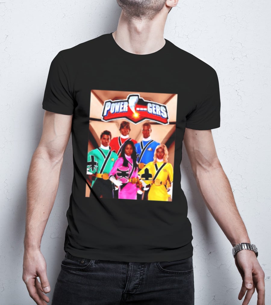 Power Rangers SPD Team Uniforms Super Sentai Action Figures T-Shirt