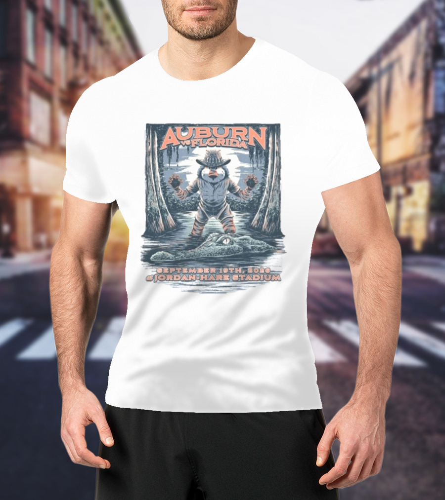 Auburn Vs Florida Football September 19th 2026 Jordan Hare Stadium T-Shirt