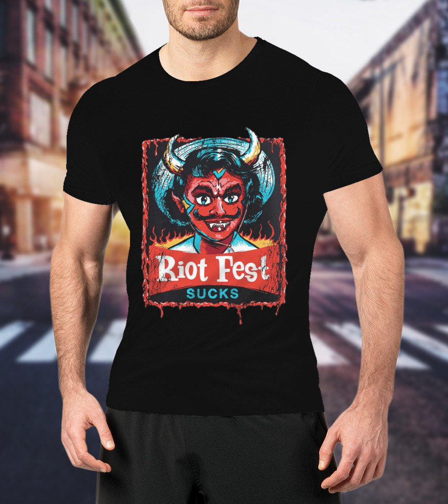 Riot Fest Sucks 2026 Chicago September 18 20 Little Devil Lineup Douglass Park T-Shirt