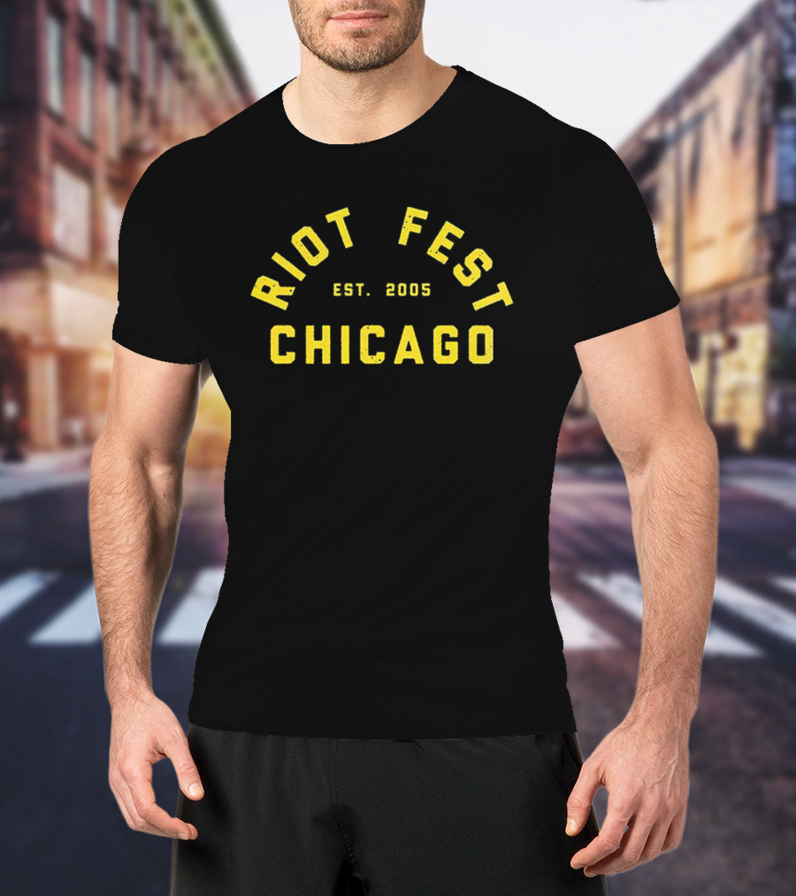 Riot Fest Chicago Est. 2005 Yellow Lineup Douglass Park September 18 20 2026 T-Shirt