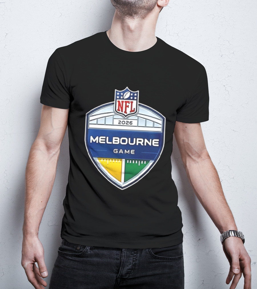 San Francisco 49ers NFL 2026 Melbourne Game Two Sided T-Shirt