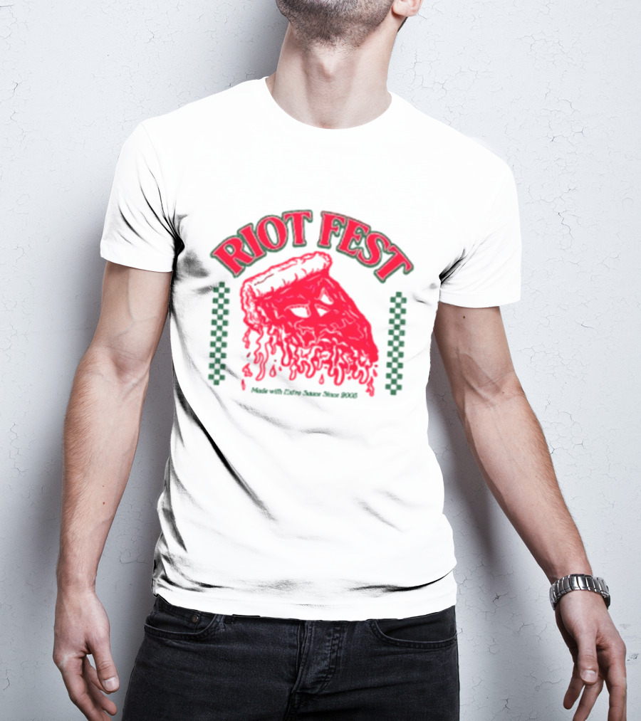 Riot Fest Chicago 2026 Douglass Park September 18 20 Pizza Lineup T-Shirt