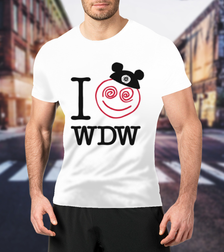 I Love WDW Lost Bros Store All The Time Disney Mickey Hat Smiley Face T-Shirt