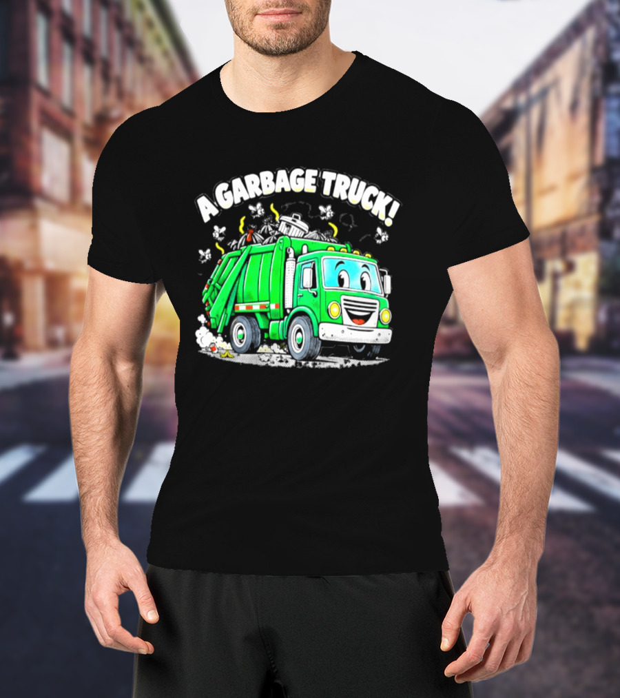 A Garbage Truck Cartoon Animation Fun T-Shirt