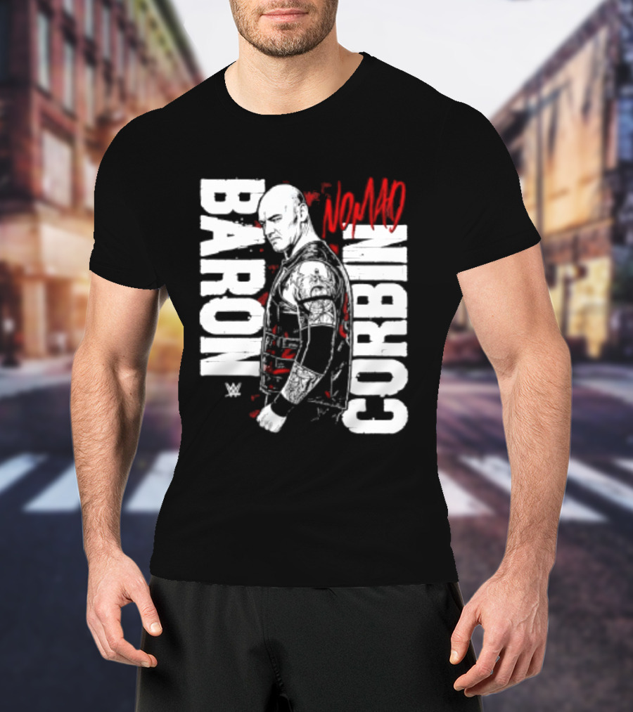 Baron Corbin WWE Nomad Vertical Name Wrestling Superstar T-Shirt
