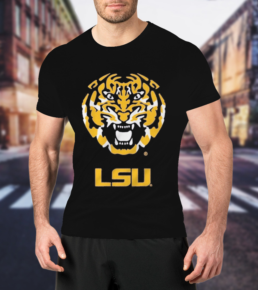 LSU Tigers Fierce Tiger Head T-Shirt
