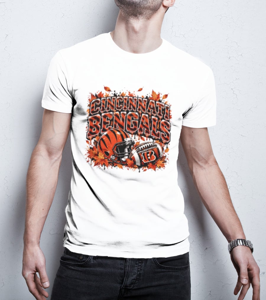Cincinnati Bengals Autumn Football Helmet Halloween 2026 T-Shirt