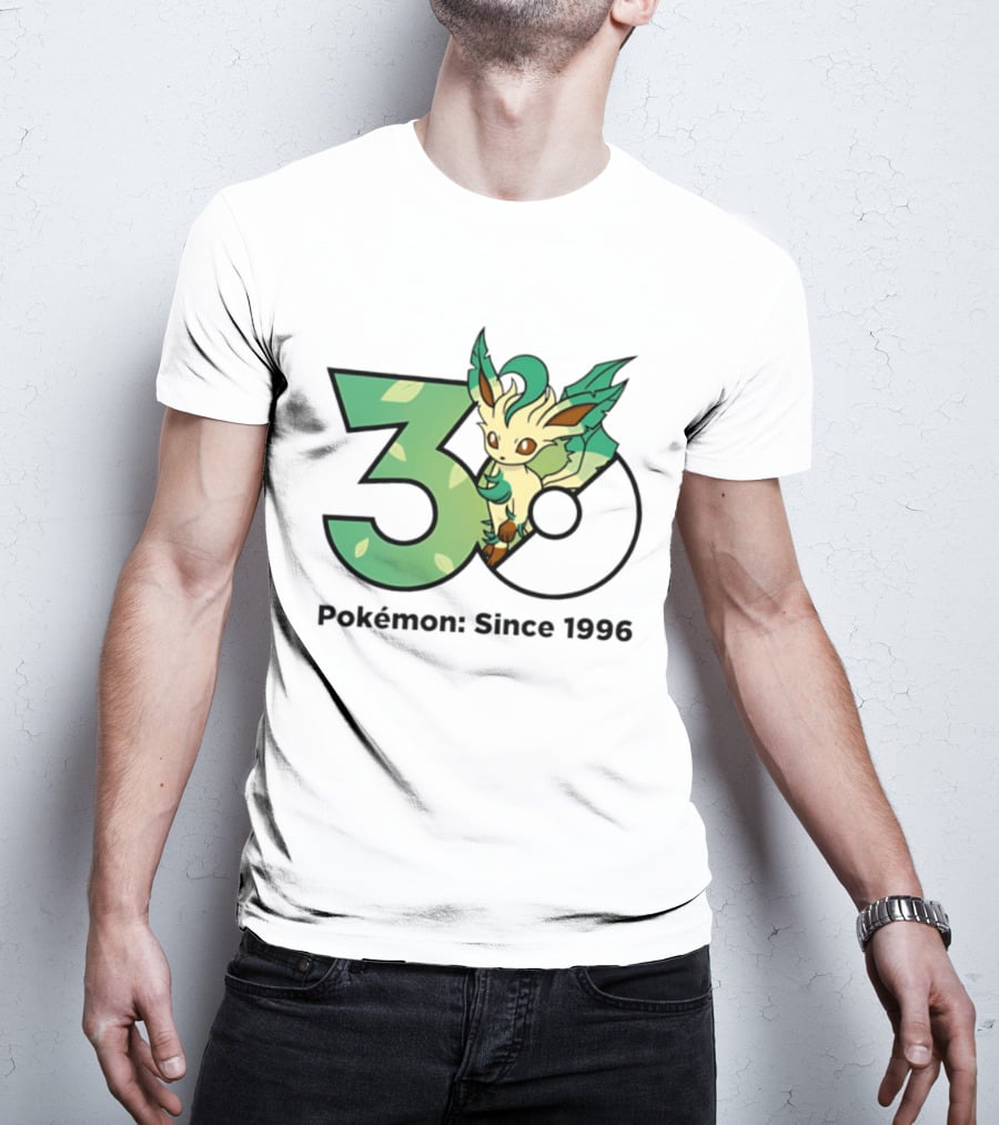 Leafeon Pokemon 30th Anniversary Since 1996 T-Shirt