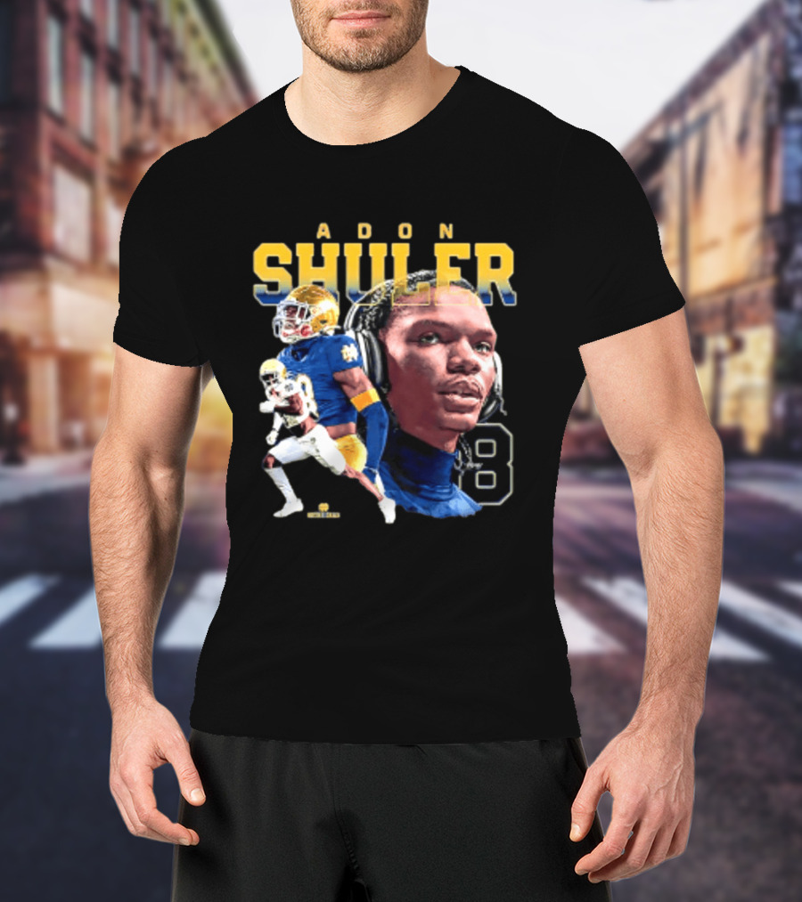 Adon Shuler 8 Notre Dame NCAA Football Player T-Shirt