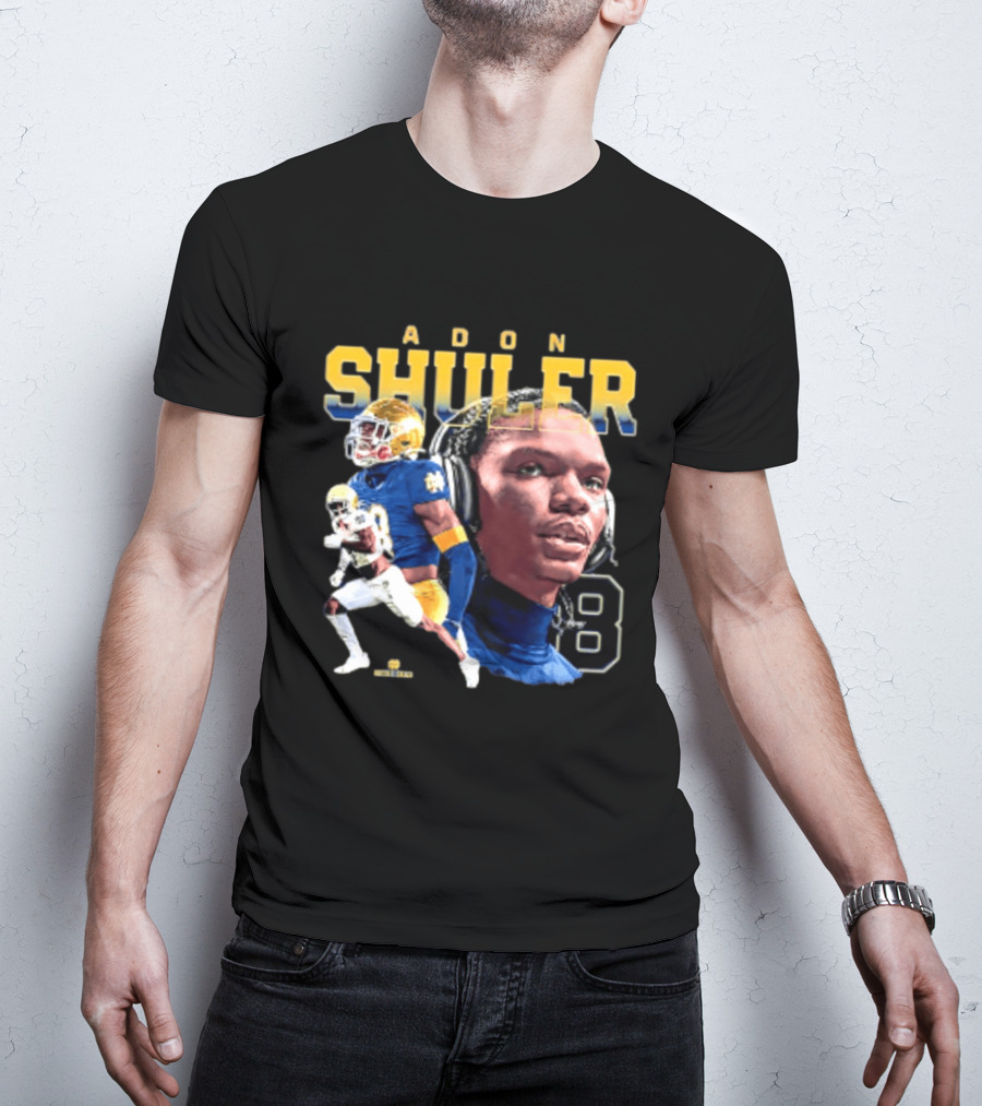 Adon Shuler 8 Notre Dame NCAA Football Player T-Shirt