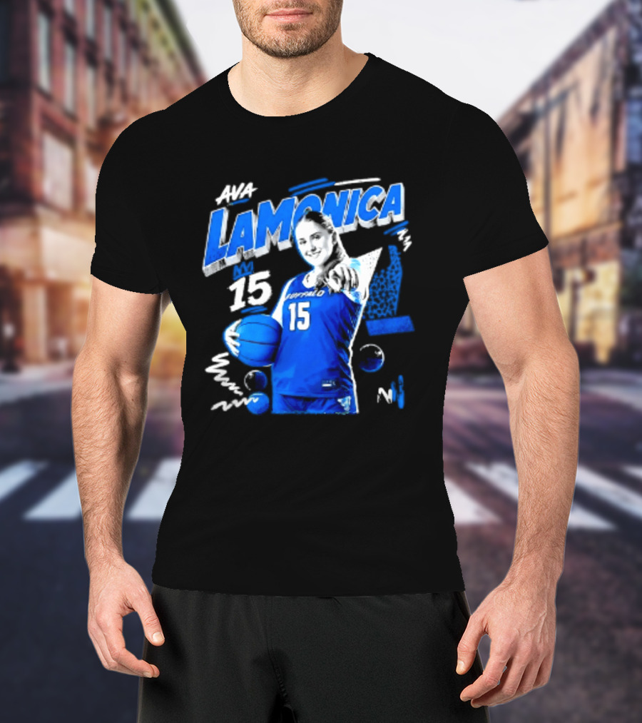 Ava LaMonica 15 Buffalo Bulls NCAA Women's Basketball Player Jersey Number T-Shirt