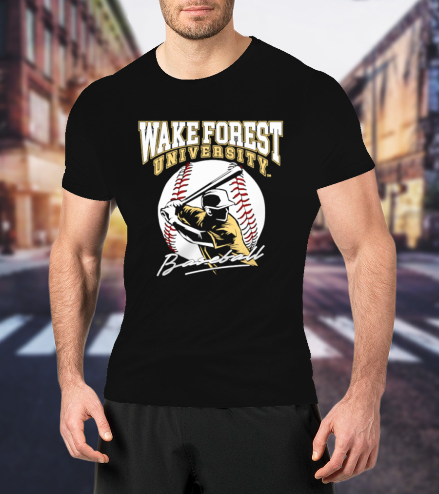 Wake Forest University Baseball Boston Torres Player Name T-Shirt