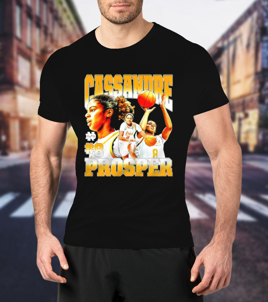 Cassandre Prosper 0 Notre Dame Women's Basketball 8 NCAA Player T-Shirt