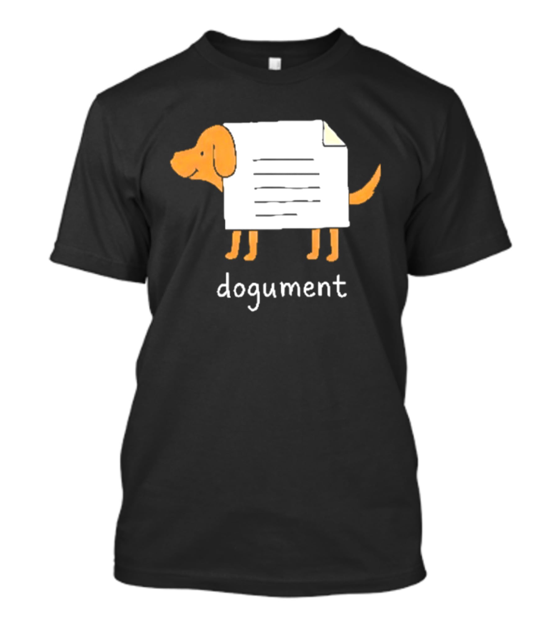 Dogument Pun Dog Document Office Humor T-Shirt