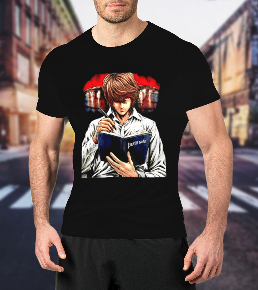 Light Yagami Intense Look Death Note Anime Fan Favorite T-Shirt