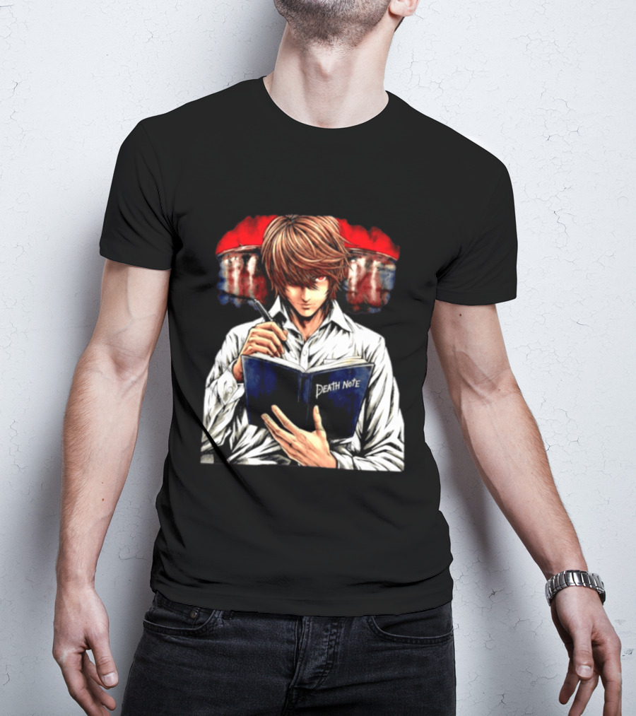 Light Yagami Intense Look Death Note Anime Fan Favorite T-Shirt
