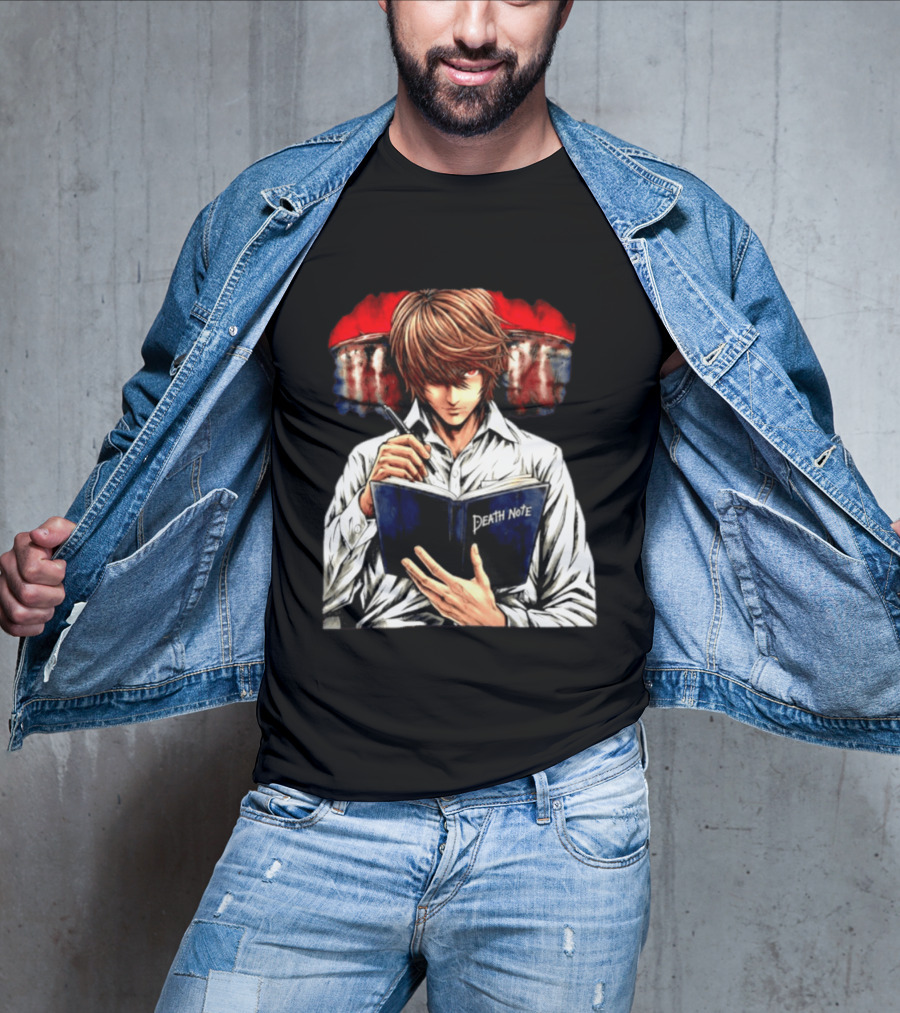 Light Yagami Intense Look Death Note Anime Fan Favorite T-Shirt