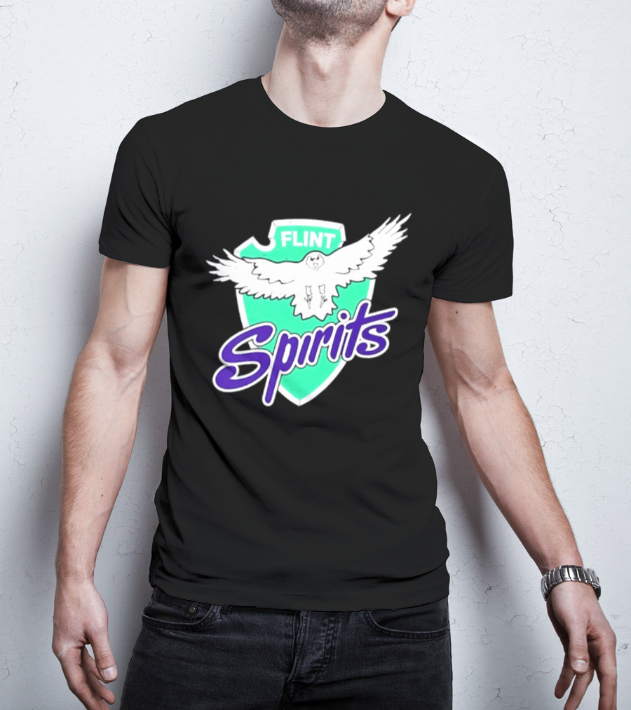 Flint Spirits Eagle Shield Vintage Sports Team T-Shirt