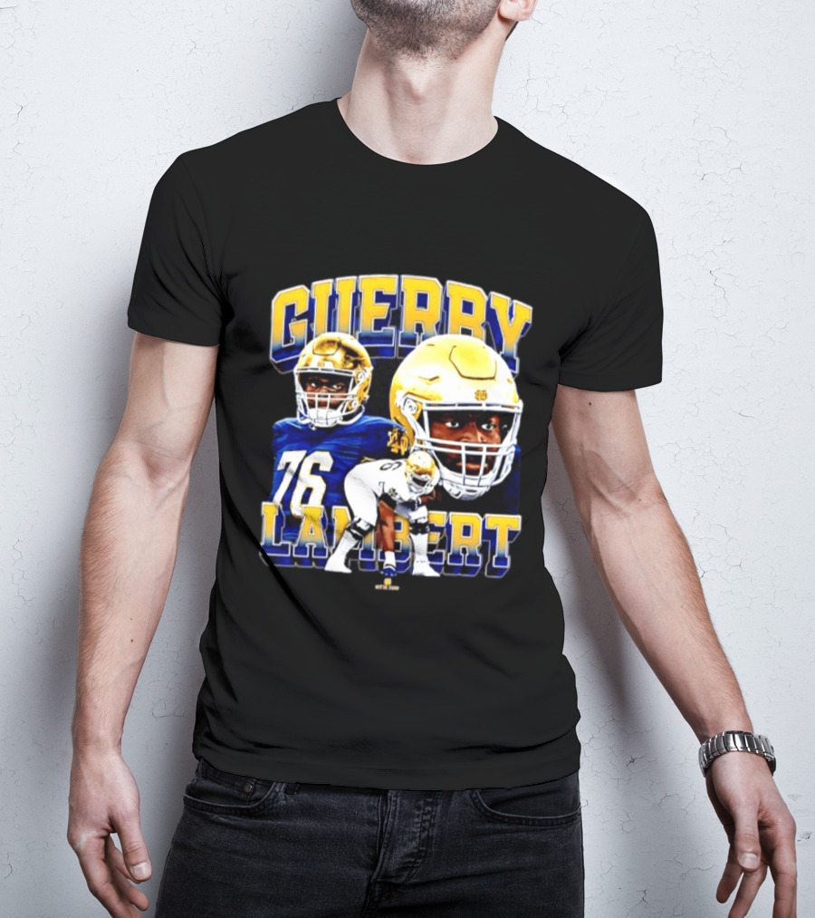 Guerby Lambert 76 Notre Dame NCAA Football Player T-Shirt