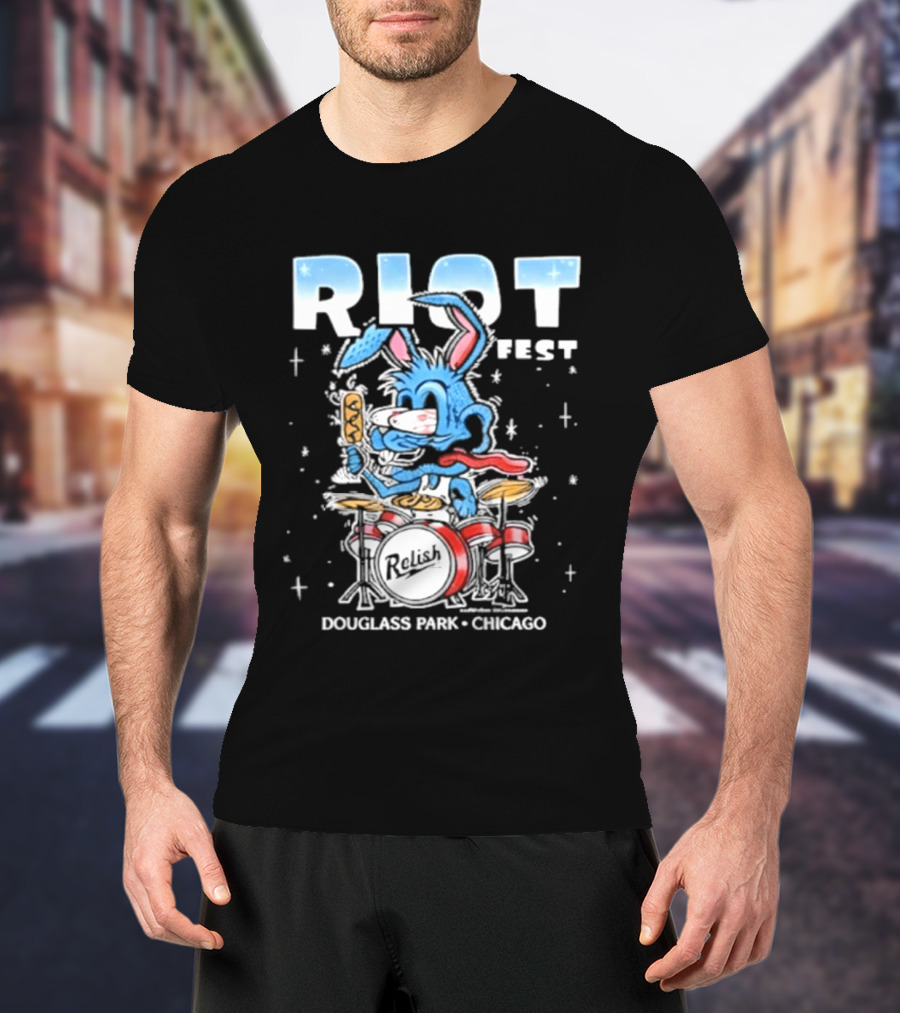 Riot Fest 2026 Douglass Park Chicago Exclusive Bunny Drummer September 18 20 2026 T-Shirt