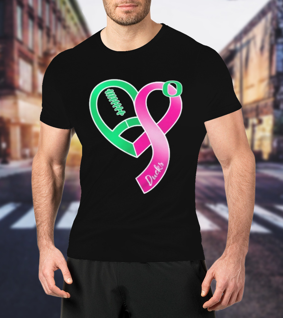 Oregon Ducks Pink Ribbon Breast Cancer Awareness 2026 T-Shirt